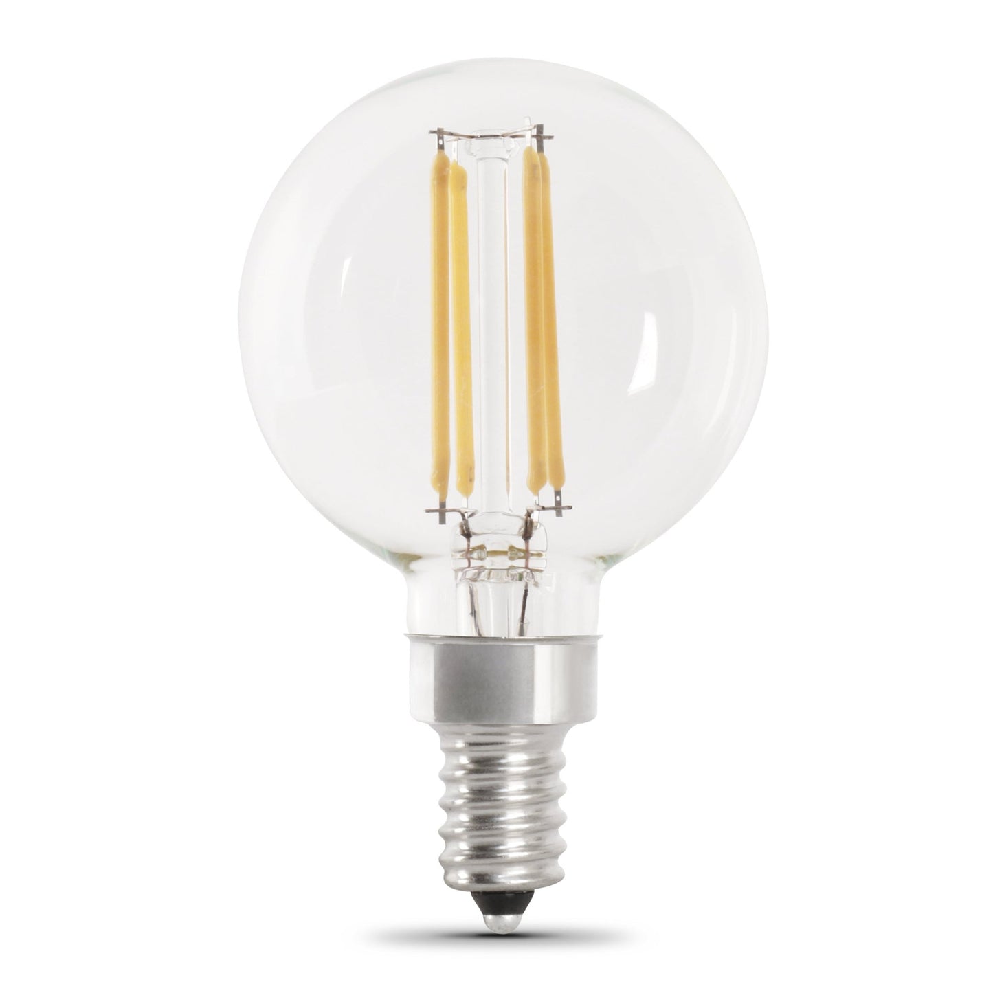 5.5W (60W Replacement) G16 1/2 Soft White Dimmable Enhance Glass Filament Globe LED (2 - Pack) - Worldwide Electric Supplies