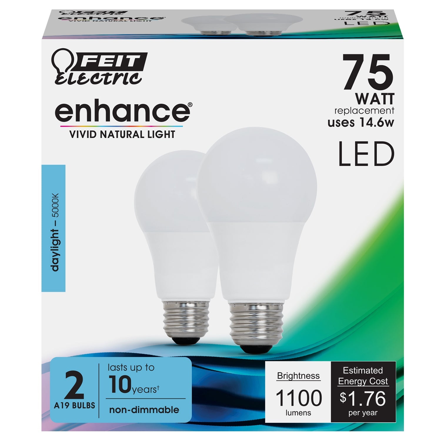 12.2W (75W Replacement) A19 Daylight Omnidirectional General Purpose LED (2 - Pack) - Worldwide Electric Supplies