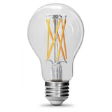 12W (75W Replacement) Soft White (2700K) A19 (E26 Base) Dimmable Clear Glass Enhance LED Filament Light Bulb (2 - Pack) - Worldwide Electric Supplies