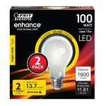 15W (100W Replacement) Bright White (3000K) A19 (E26 Base) Frost Filament LED (2 - Pack) - Worldwide Electric Supplies