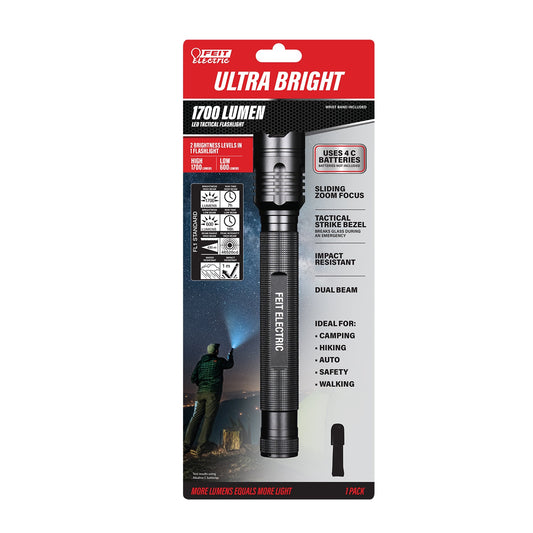 1700 Lumens Tactical LED Flashlight - Worldwide Electric Supplies