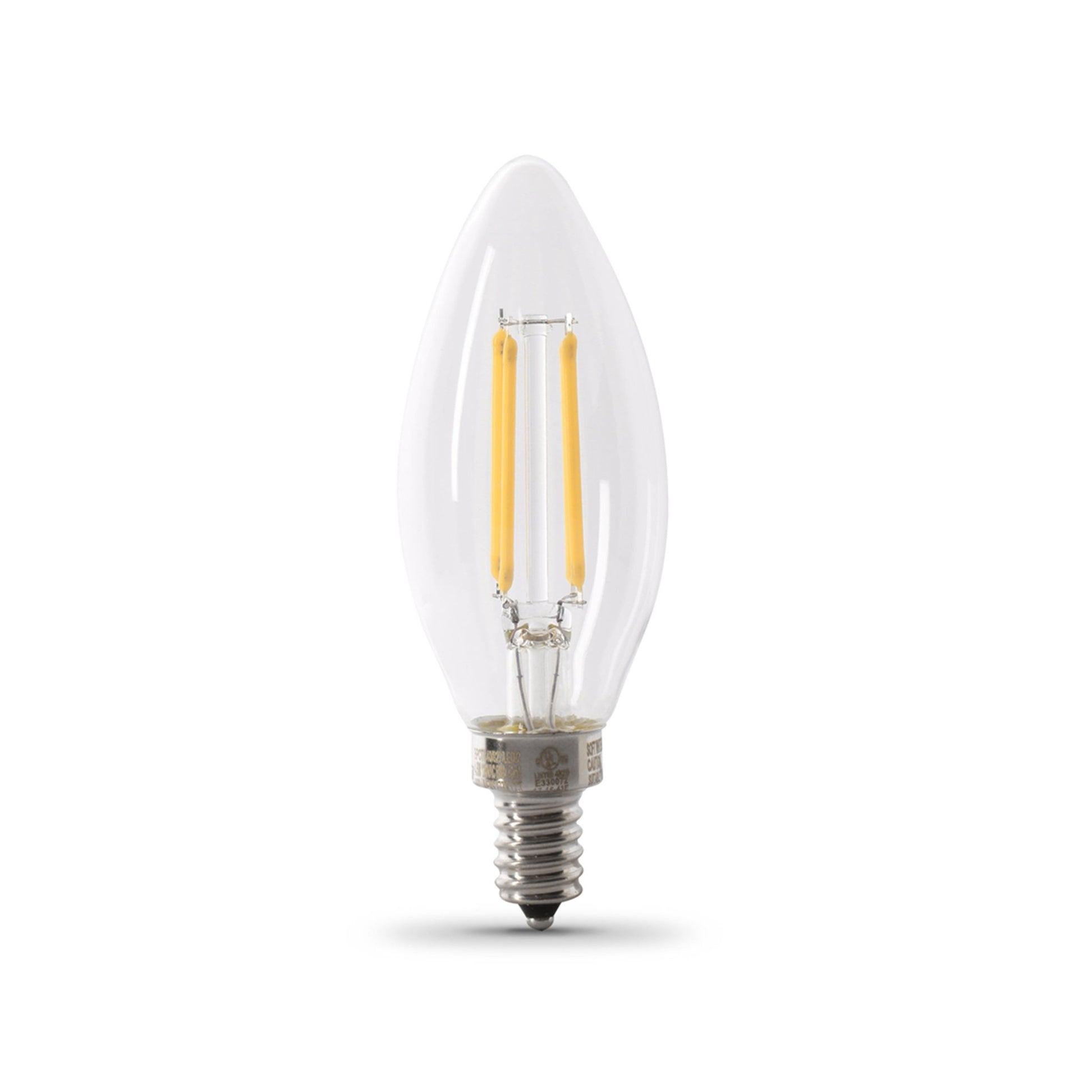 3.2W (40W Replacement) True White (3500K) E12 Base B10 Blunt Tip Dimmable Enhance Filament LED Bulb (6 - Pack) - Worldwide Electric Supplies