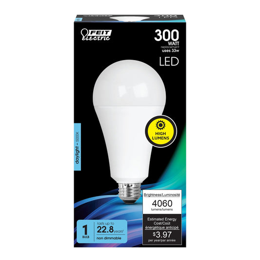 33W (300W Replacement) Daylight A23 High Output LED - Worldwide Electric Supplies