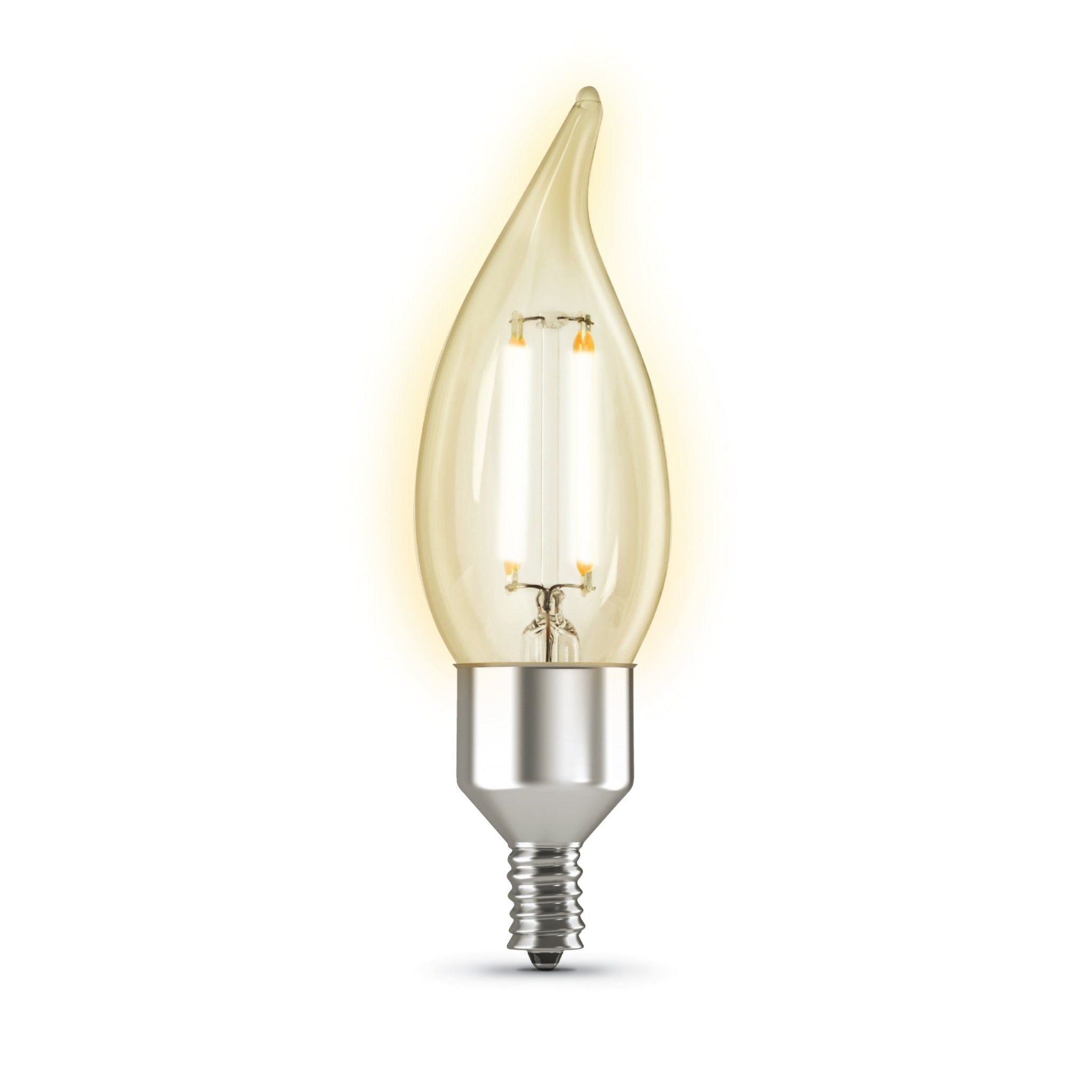 3.3W (40W Replacement) E12 Base CA10 Dimmable Clear Glass Vintage Decorative Smart Wi - Fi LED Light Bulb, Soft White - Worldwide Electric Supplies