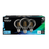 3.8W (40W Replacement) G25 Daylight Dimmable Enhance Glass Filament Globe LED (3 - Pack) - Worldwide Electric Supplies