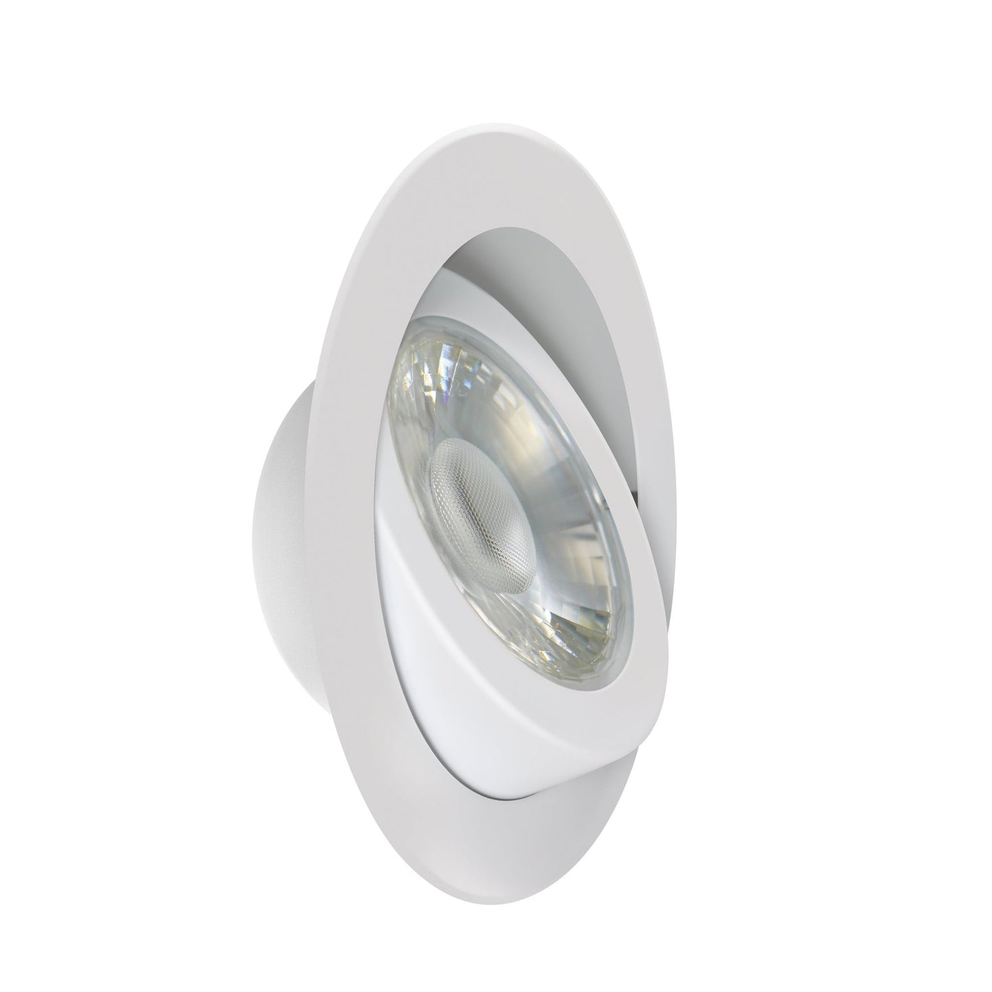 4 in. 11W (50W Replacement) Selectable White (5CCT) Tethered J - Box Adjustable Angle Recessed LED Downlight - Worldwide Electric Supplies