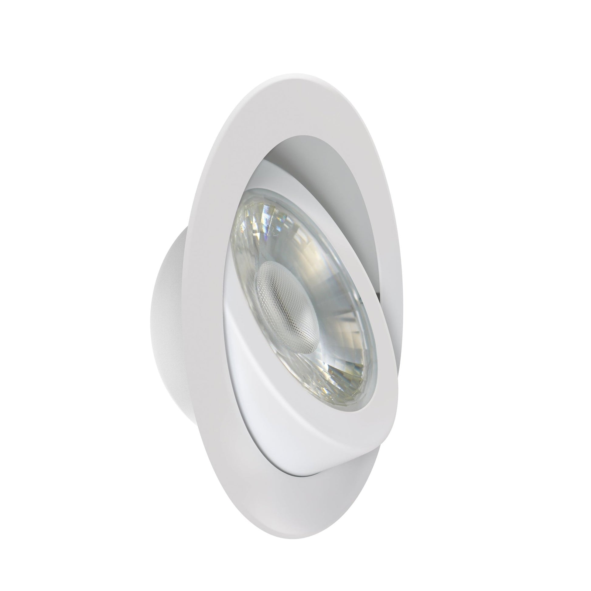 4 in. 11W (50W Replacement) Selectable White (5CCT) Tethered J - Box Adjustable Angle Recessed LED Downlight - Worldwide Electric Supplies