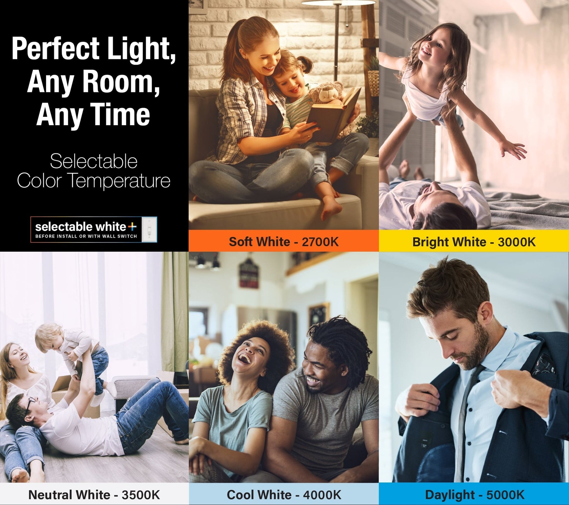4 in. 75W Replacement Color Selectable (5CCT) High Output LED Recessed Downlight - Worldwide Electric Supplies