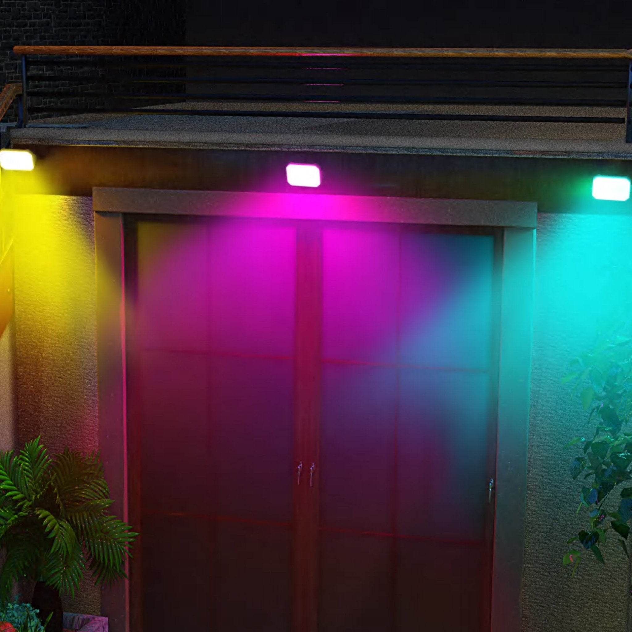 4 - Pack Color Changing Smart Flood Lights with Remote - Worldwide Electric Supplies
