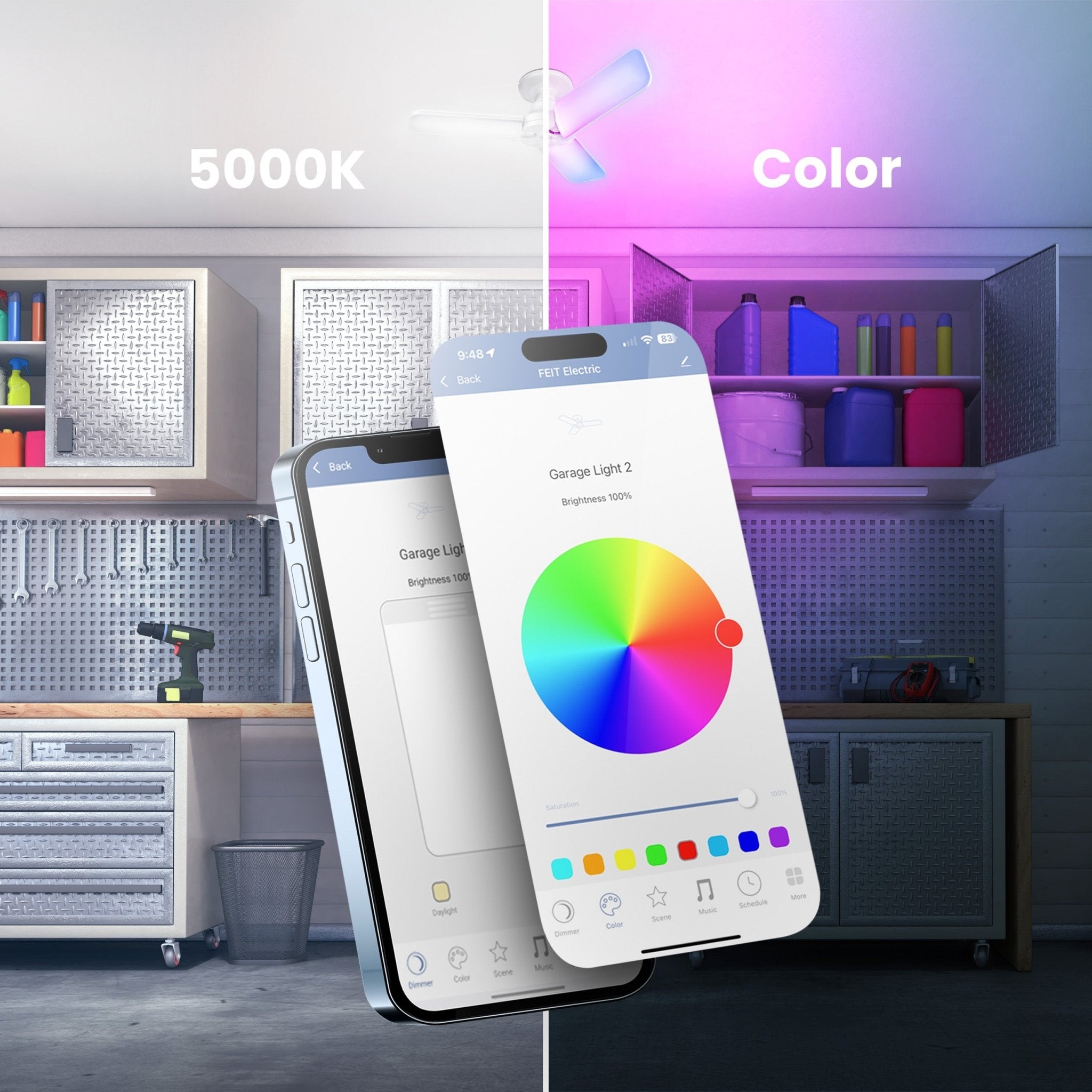 4000 Lumen Smart Color Changing and Daylight White E26 Base LED Multi - Directional Light - Worldwide Electric Supplies