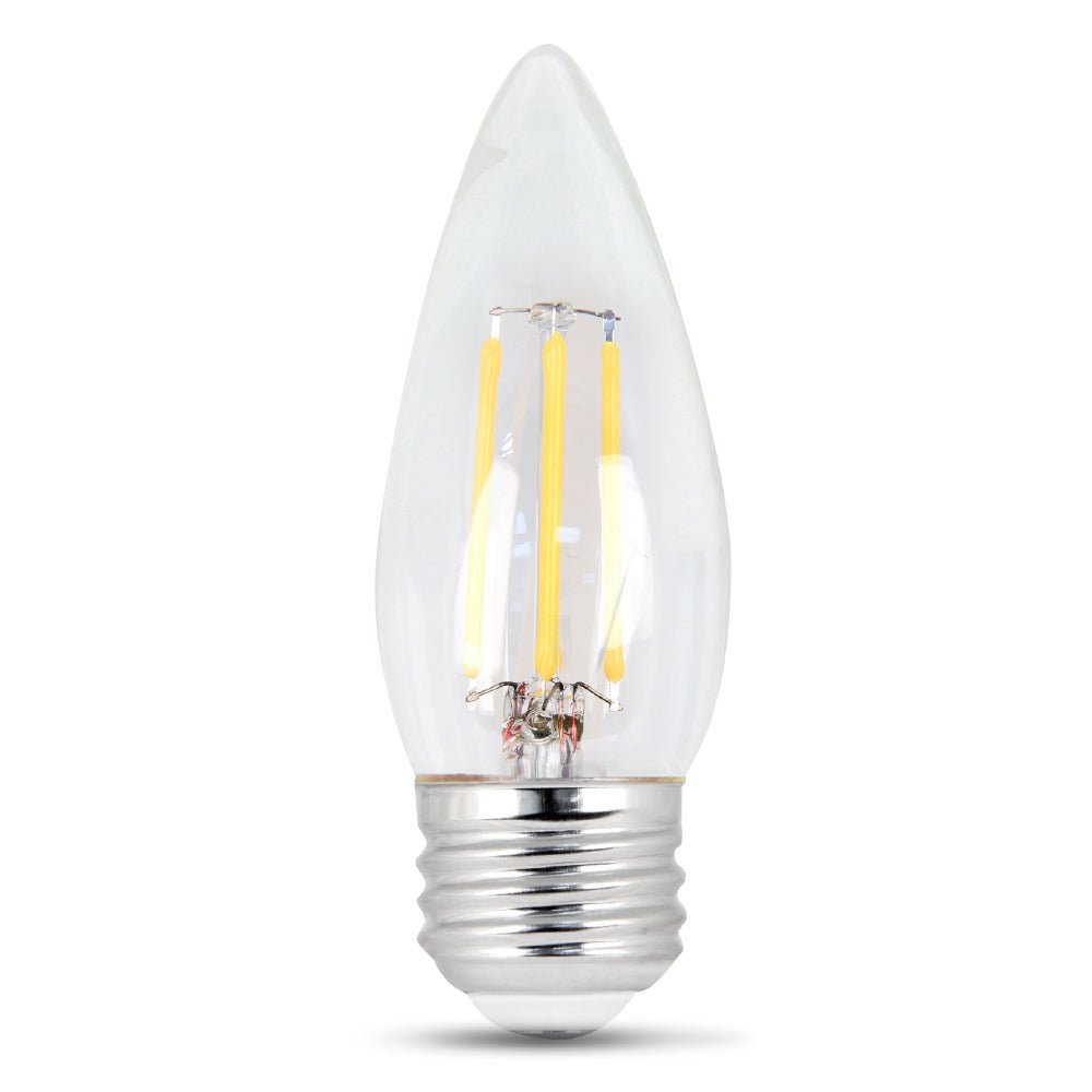 5.5W (60W Replacement) Daylight (5000K) E26 Base B10 Dimmable Decorative LED Filament Enhance (2 - Pack) - Worldwide Electric Supplies
