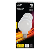 5.5W (60W Replacement) E26 Base Bright White (3000K) G25 Dimmable Frost Filament LED Light Bulb (3 - Pack) - Worldwide Electric Supplies