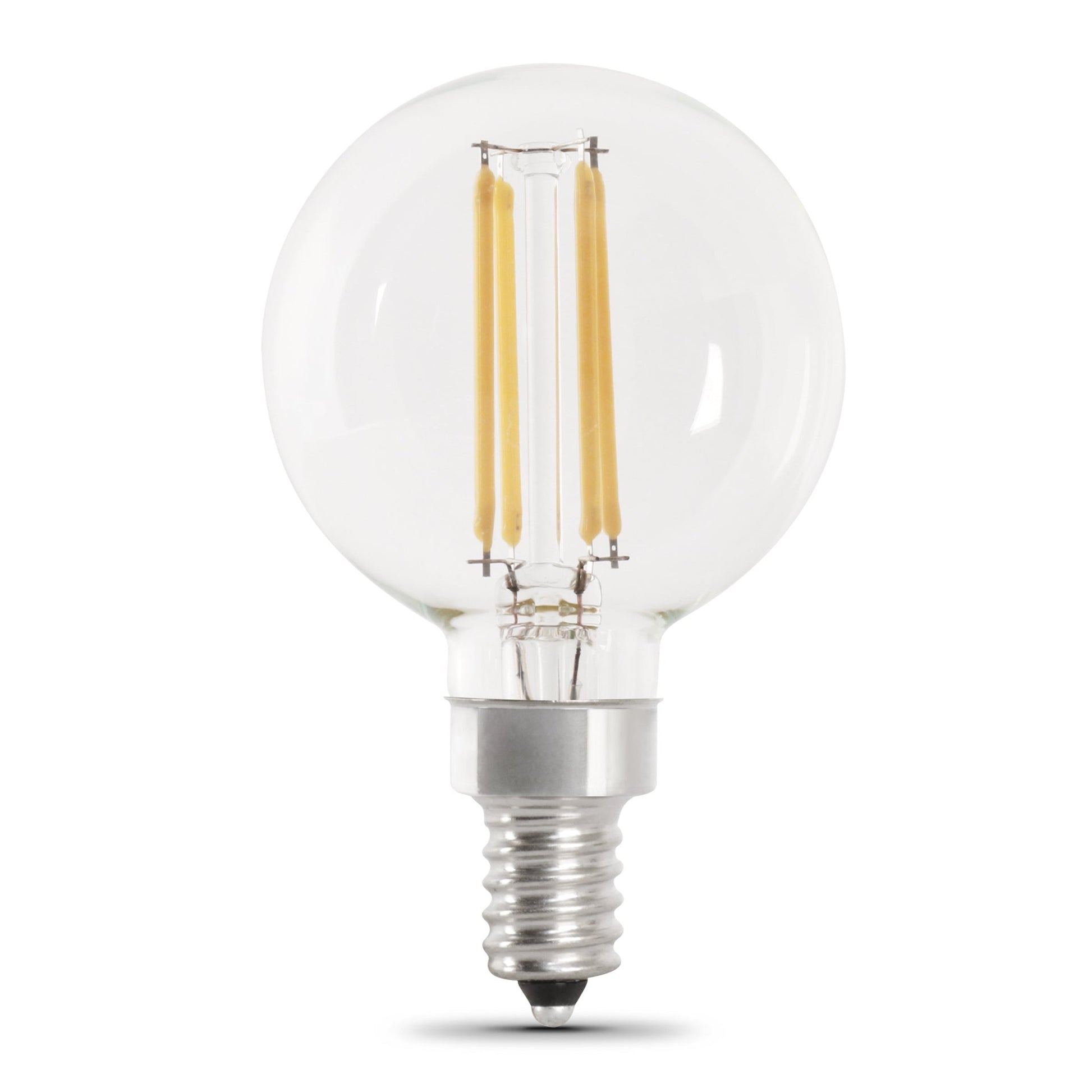 5.5W (60W Replacement) G16 1/2 Soft White Dimmable Enhance Glass Filament Globe LED (2 - Pack) - Worldwide Electric Supplies