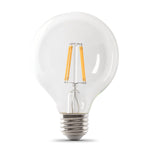 5.5W (60W Replacement) G25 Bright White Dimmable Enhance Glass Filament Globe LED (3 - Pack) - Worldwide Electric Supplies