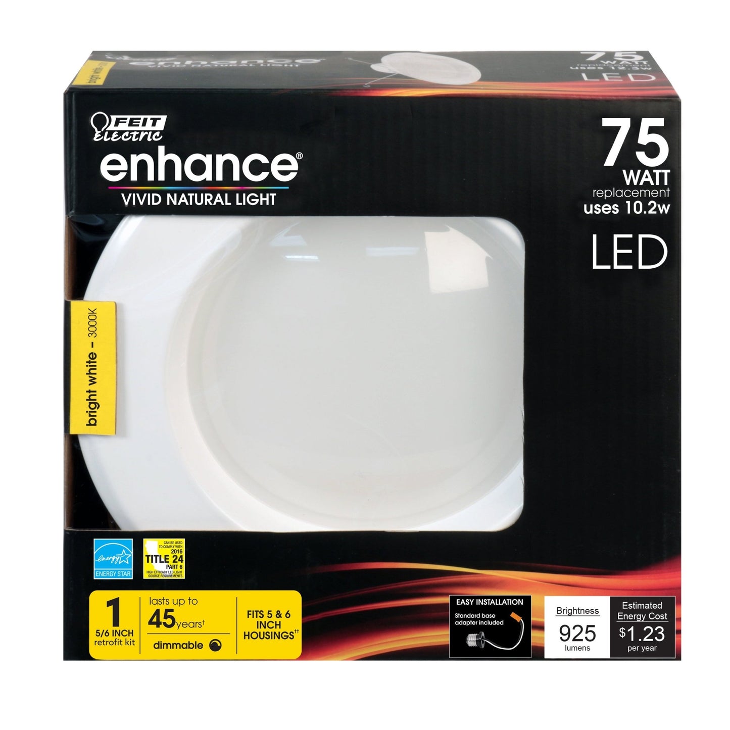 5/6 in. 75W Replacement Bright White (3000K) Dimmable LED Recessed Downlight - Worldwide Electric Supplies