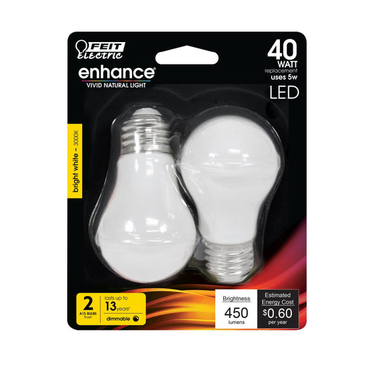 5W (40W Replacement) A15 Bright White Frost Filament LED - Worldwide Electric Supplies