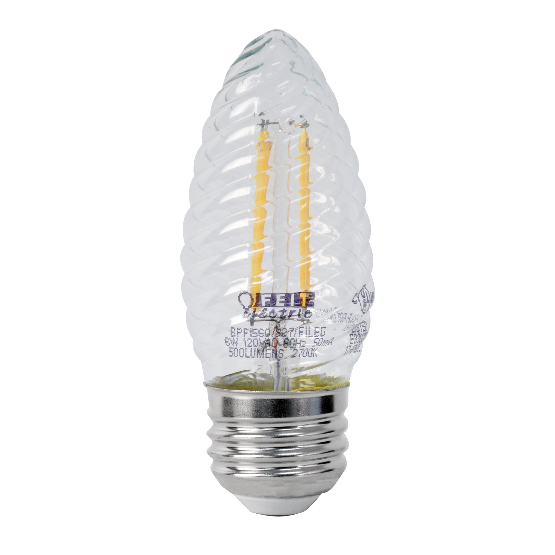 6W (60W Replacement) Daylight (5000K) Clear F15 Dimmable LED Post Lantern Bulb - Worldwide Electric Supplies