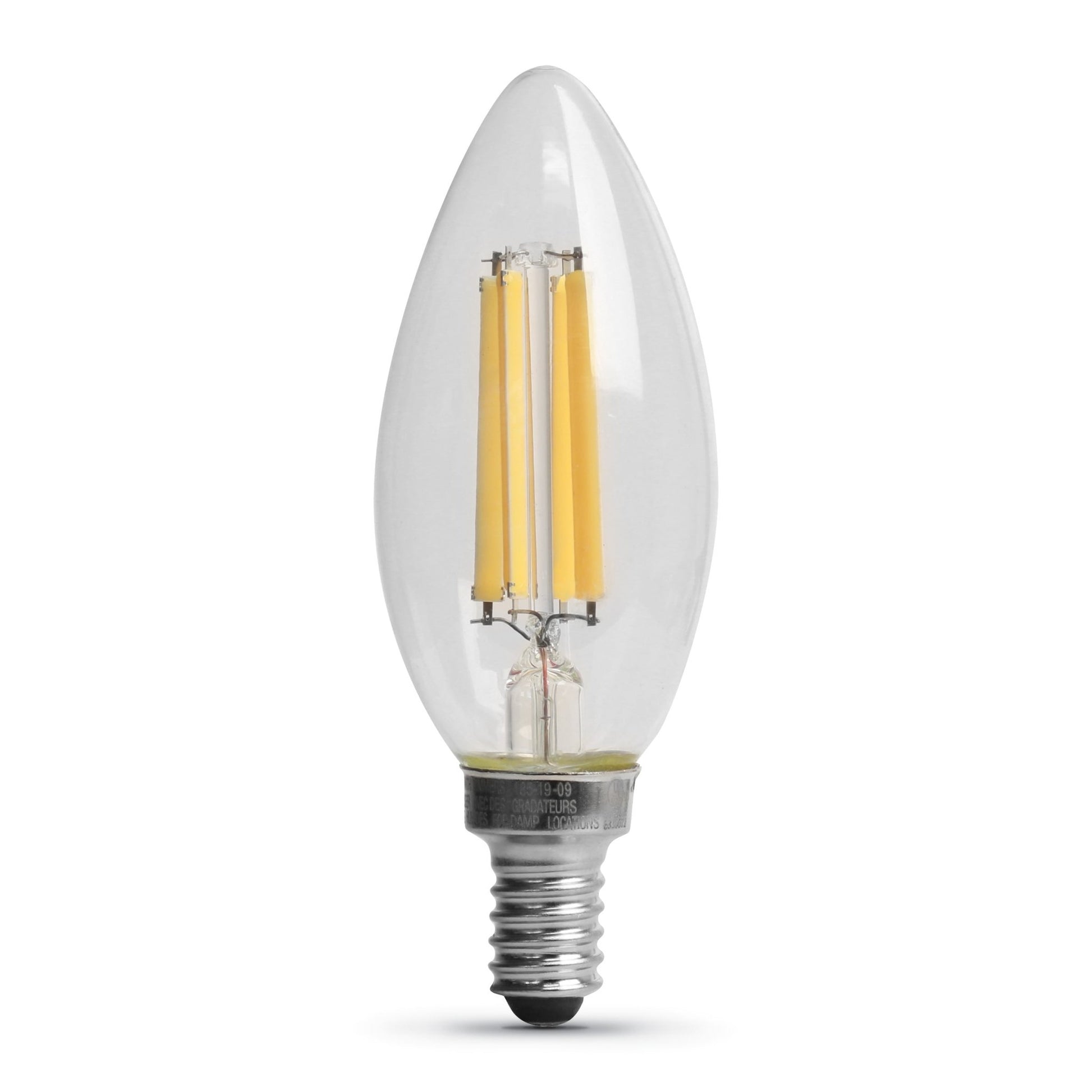 7.5 (75W Replacement) Clear B10 Dimmable Soft White Decorative LED (2 - Pack) - Worldwide Electric Supplies