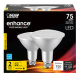 8.3W (75W Replacement) Bright White (3000K) E26 Base PAR30 Dimmable Enhance Reflector LED (2 - Pack) - Worldwide Electric Supplies