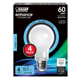 8.8W (60W Replacement) Daylight (5000K) A19 Dimmable Enhance Glass Filament General Purpose LED (4 - Pack) - Worldwide Electric Supplies