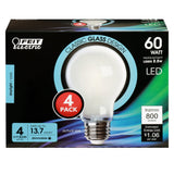 8.8W (60W Replacement) Daylight (5000K) A19 Dimmable Enhance Glass Filament General Purpose LED (4 - Pack) - Worldwide Electric Supplies