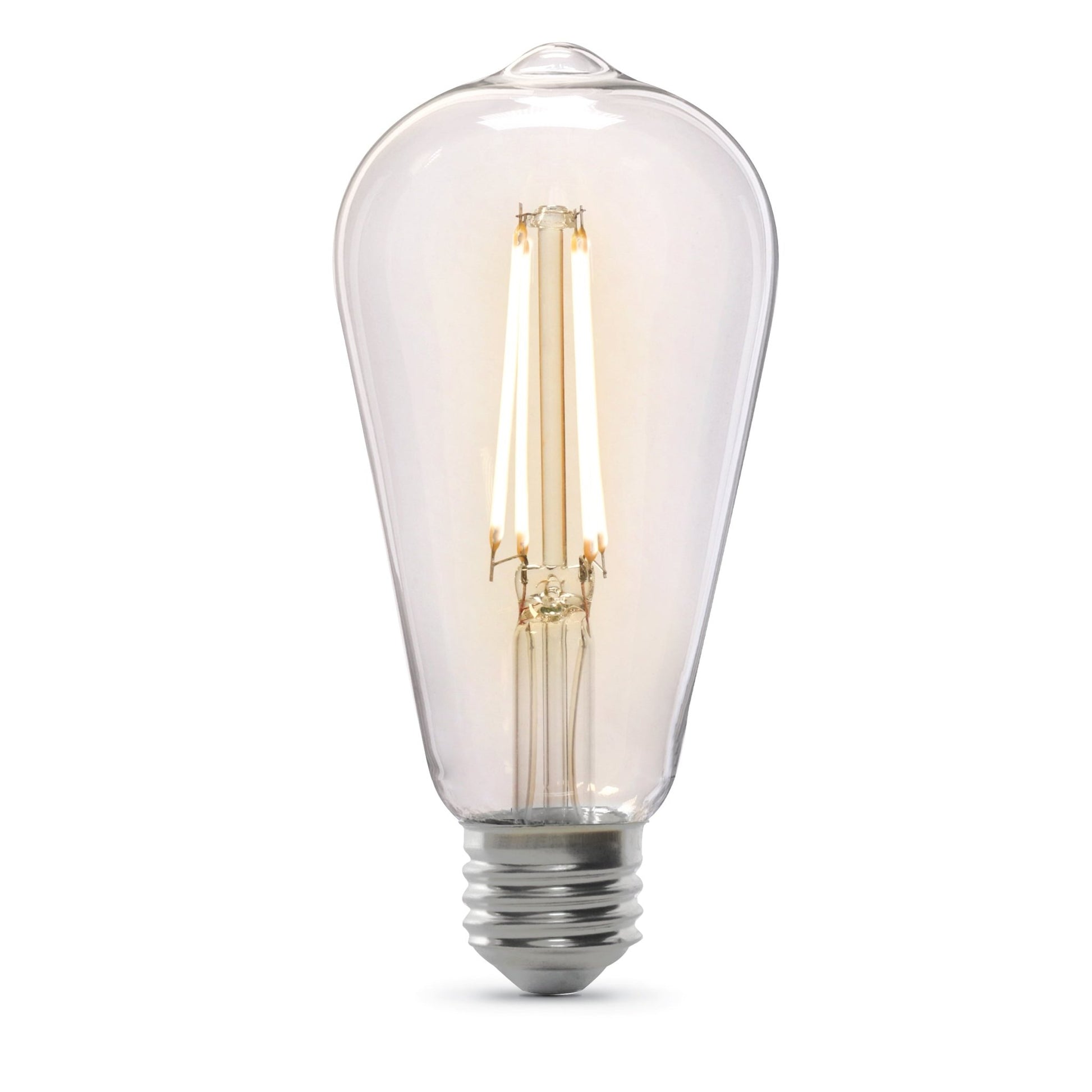 8.8W (60W Replacement) Soft White (2700K) E26 Base ST19 Dusk to Dawn Filament LED Light Bulb - Worldwide Electric Supplies