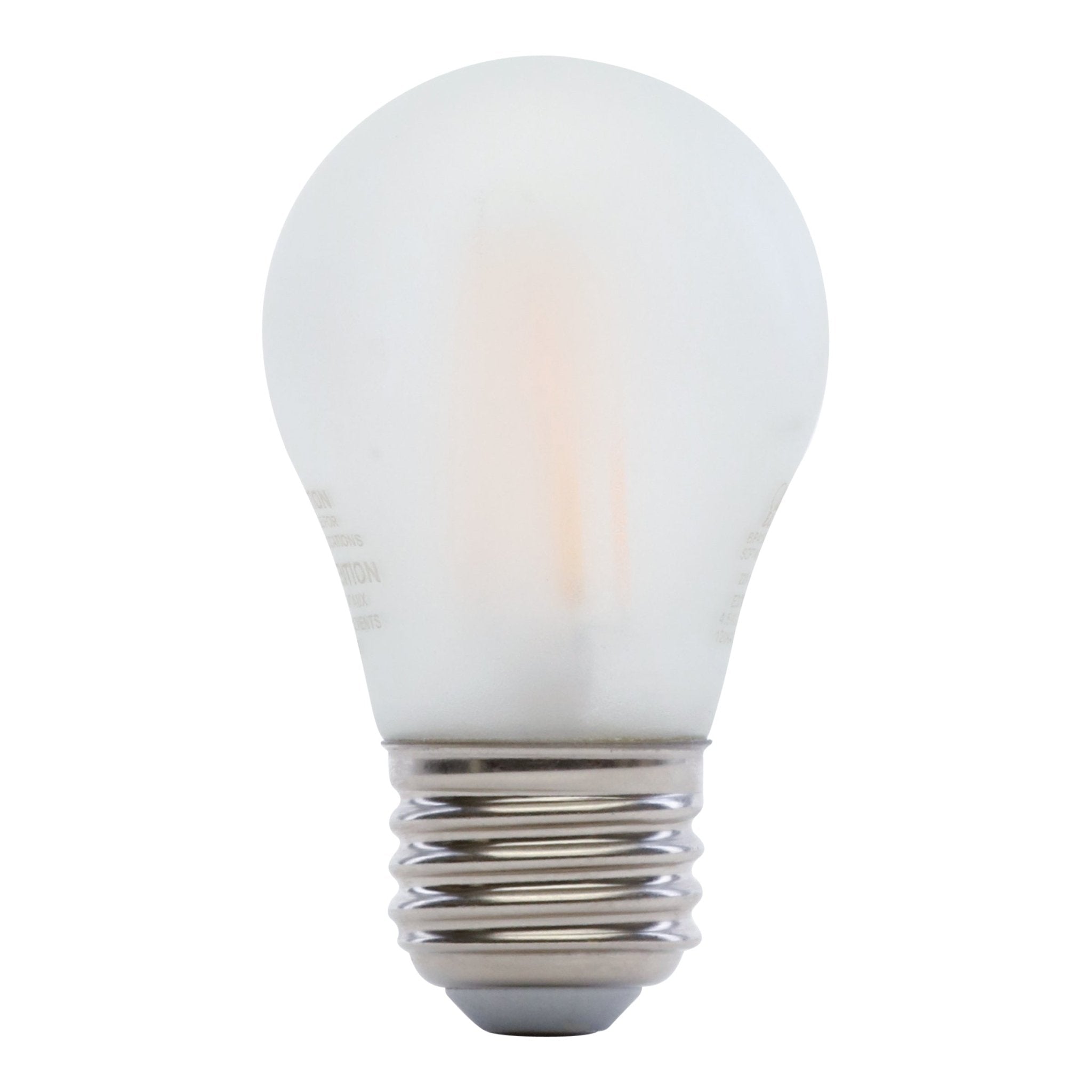 8W (60W Replacement) Bright White (3000K) A15 Dimmable Filament White Glass LED Light Bulb (2 - Pack) - Worldwide Electric Supplies