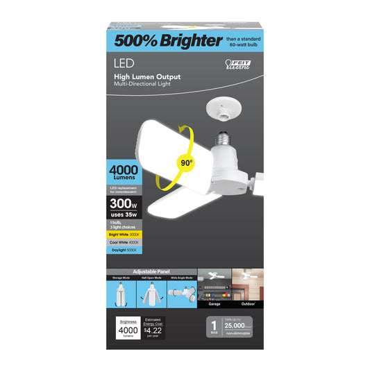 35W (300W Equivalent) Selectable White E26 Replacement LED Multi-Directional Light