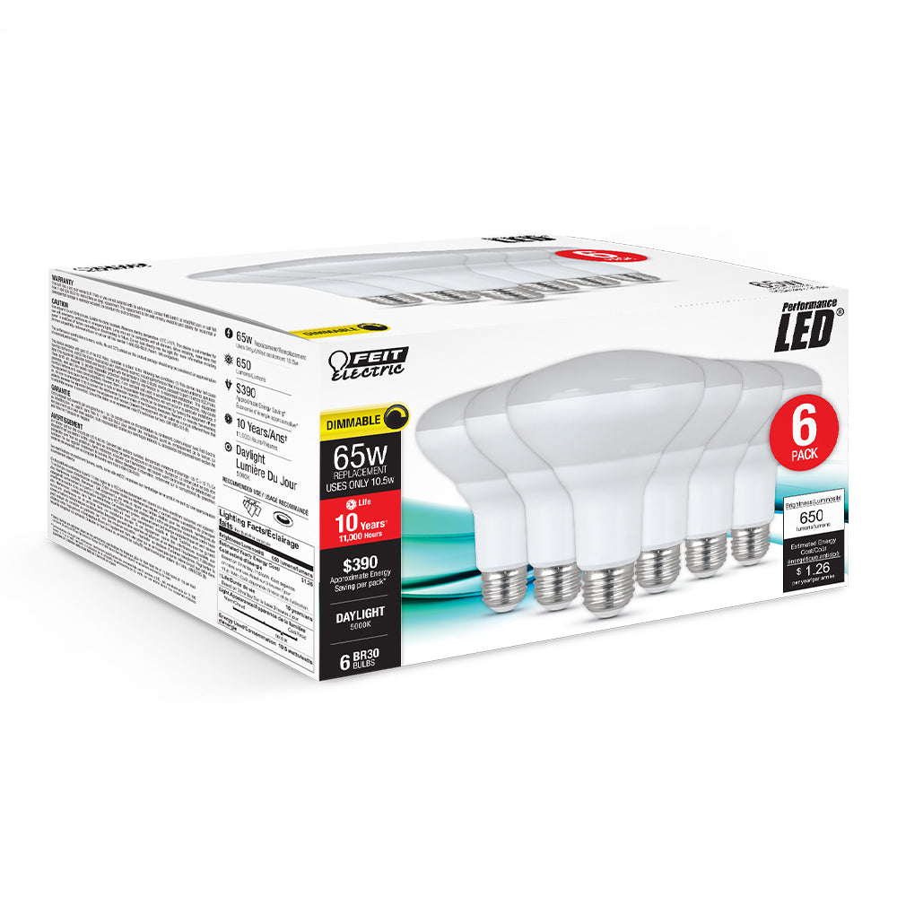 10.5W (65 W Replacement) Daylight BR30 Dimmable Reflector LED Light Bulb