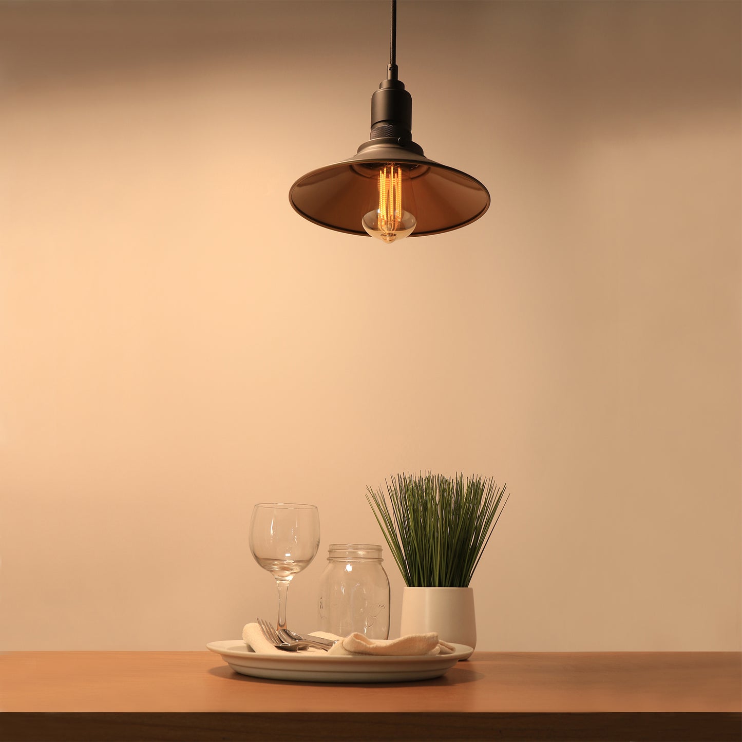 5W (60W Replacement) Amber (2100K) Vintage ST19 Smart Wi-Fi LED Light Bulb