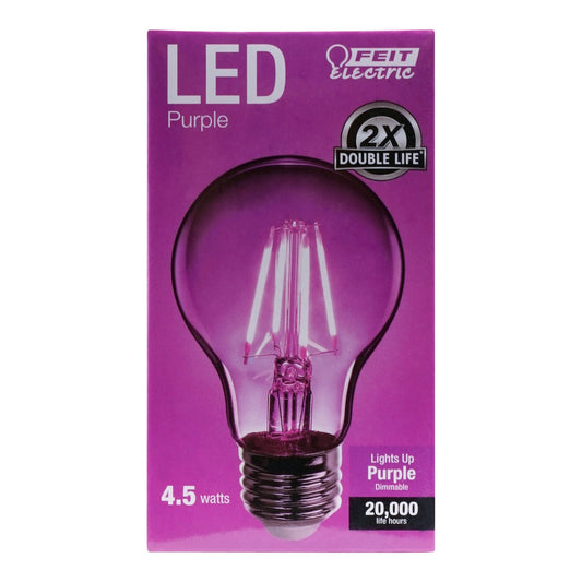 A19 Purple Filament LED Filament Light Bulb - Worldwide Electric Supplies