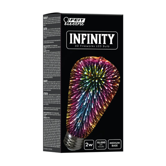 Infinity 3D Fireworks Effect LED ST19 Lightbulb - Worldwide Electric Supplies